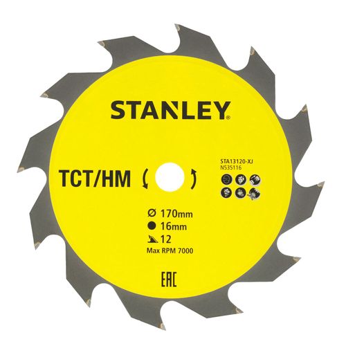 STANLEY LIST ZA KRUŽNU PILU TCT 170 x 16 x 12T STA13120 slika 1