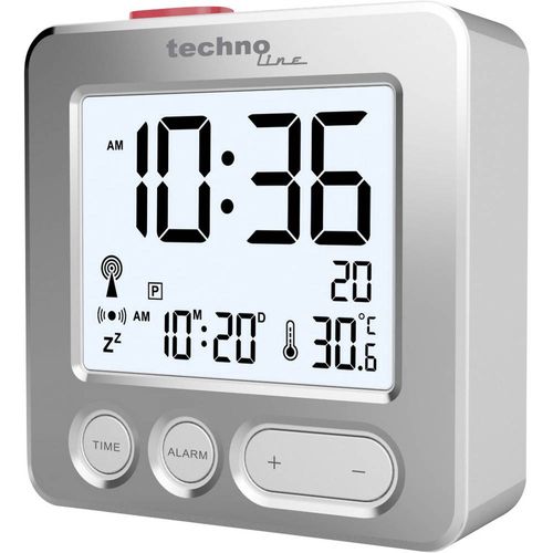 Techno Line WT 265 radijski budilica srebrna Vrijeme alarma 1 slika 2