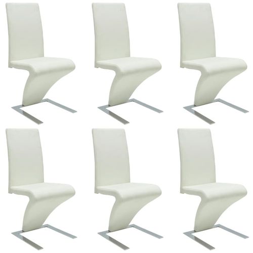 Blagovaonske stolice od umjetne kože 6 kom bijele slika 24