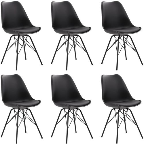Blagovaonske stolice od umjetne kože 6 kom crne slika 10