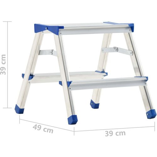 Aluminijske dvostrane ljestve s 2 stepenice 44 cm slika 12