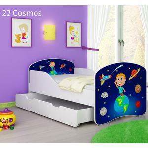 Dječji krevet ACMA s motivom + ladica 140x70 cm 22-cosmos