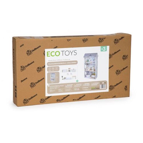 Eco Toys Kućica Za Lutke Sa Nameštajem Grace Residence slika 11