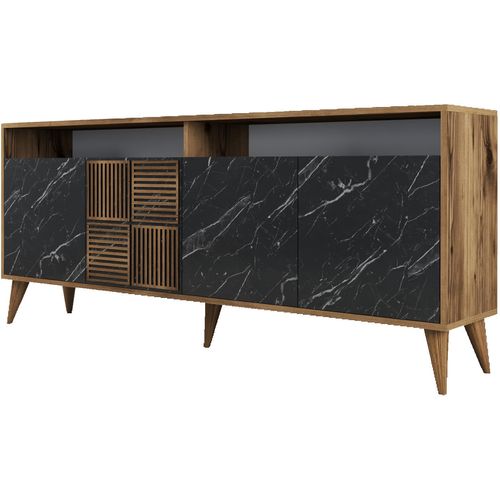 Milan - Walnut, Black Marble Walnut
Black Console slika 6