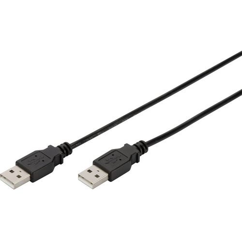 Digitus USB kabel USB 2.0 USB-A utikač, USB-A utikač 1.00 m crna  AK-300101-010-S slika 1