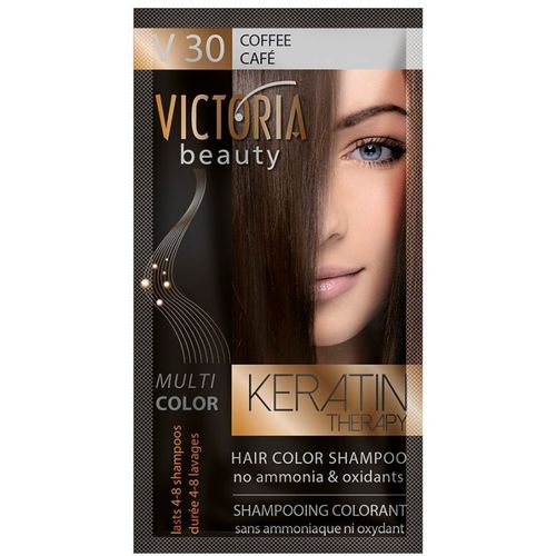 Victoria Beauty Keratin Therapy Color Shampoo coffee, 6 kom 40 ml slika 1