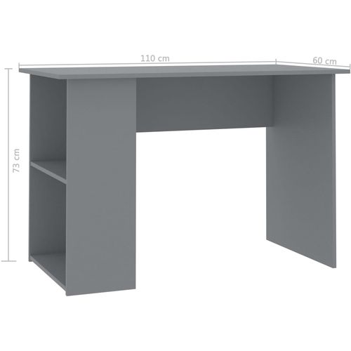 Radni stol sivi 110 x 60 x 73 cm od iverice slika 6