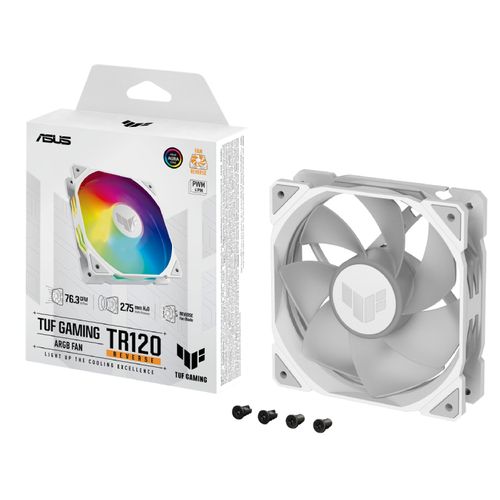 Asus TUF GAMING TR120 ARGB REVERSE WHITE ventilator slika 1