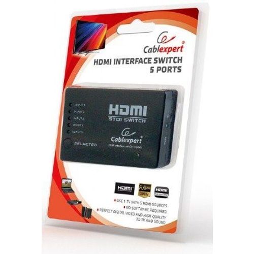 DSW-HDMI-53 Gembird HDMI interface SWITCH, 5ports, remote slika 3