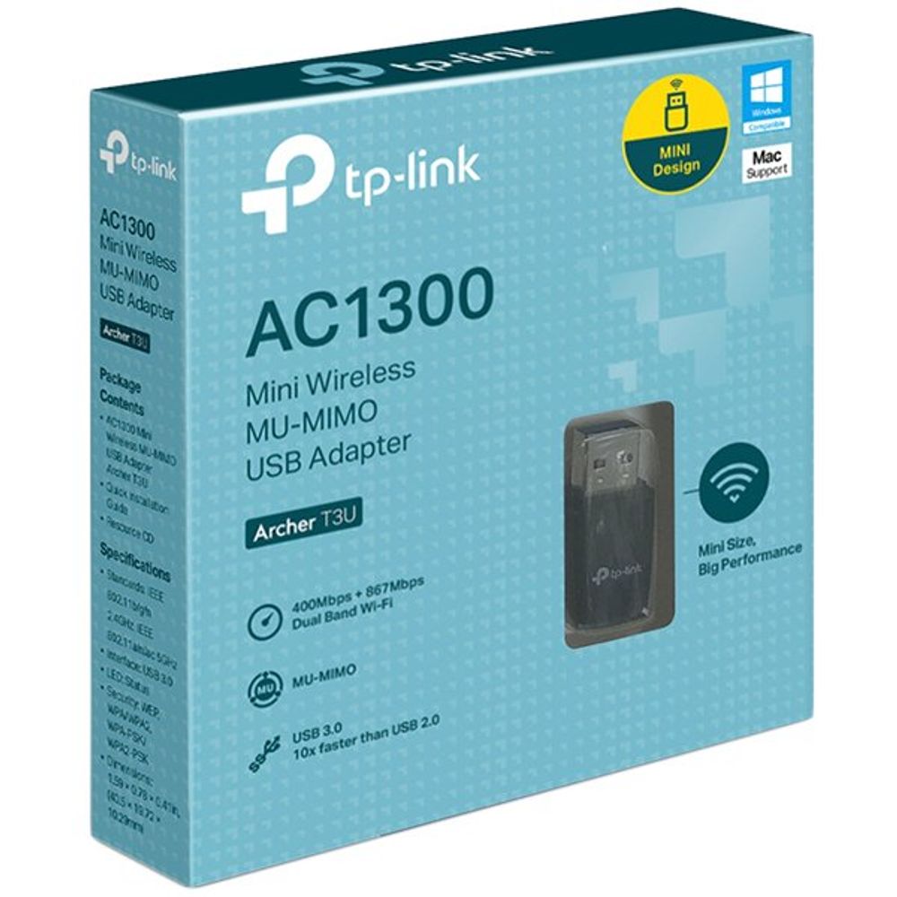 TP-Link Archer T3U AC1300 Mini Wi-Fi MU-MIMO USB Adapter slika 2
