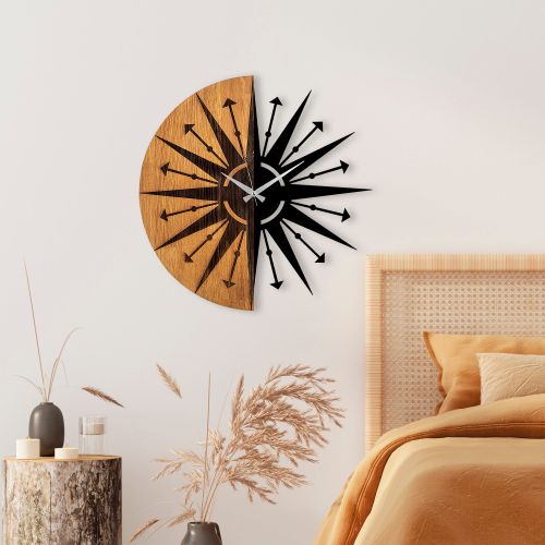 Wallity Ukrasni drveni zidni sat, Wooden Clock - 75 slika 2