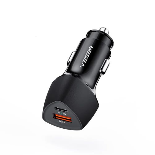 VEGER auto punjač CC50 USB+USB-C PD, QC3.0 38W slika 1