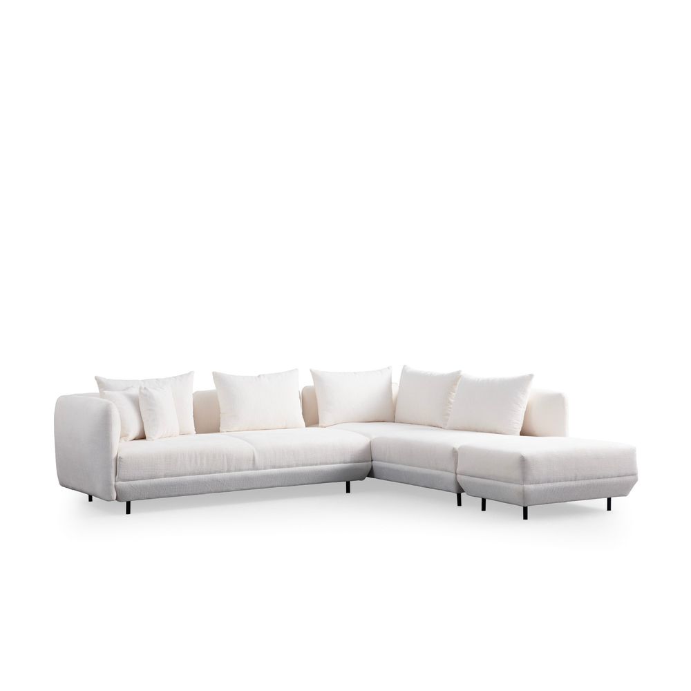 Floransa - Bijeli Ugaoni Sofa slika 9