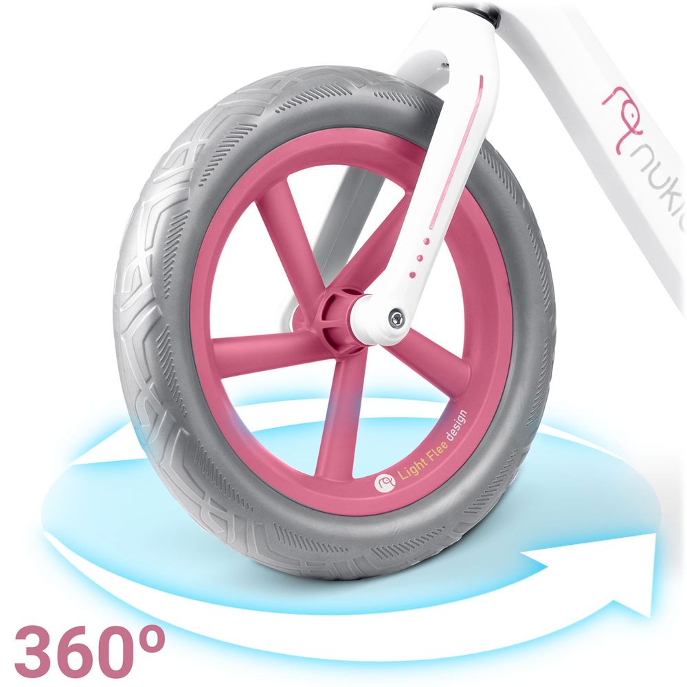 Nukido Light Flee bicikl bez pedala, bijelo sivi slika 6