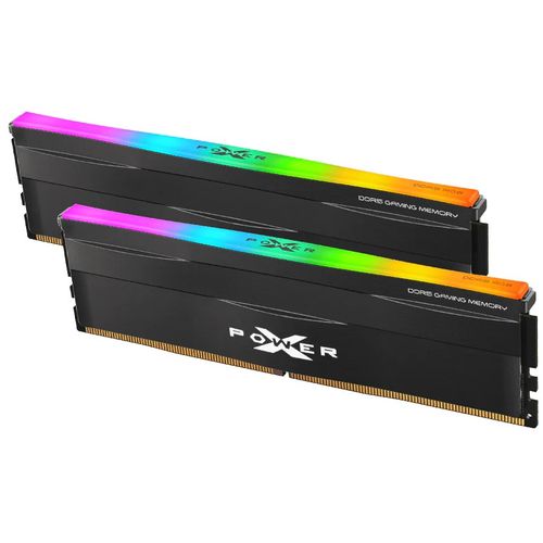 Silicon Power SP032GXLWU60AFDF DDR5 32GB (2x16GB) 6000MHz [XPOWER Zenith RGB], CL30 1.35V UDIMM, XMP3.0 & EXPO, Black, w/RGB Heatsink, Memory Kit slika 1