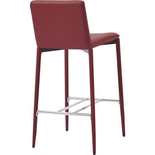 Barski stolci od umjetne kože 2 kom crvena boja vina slika 23