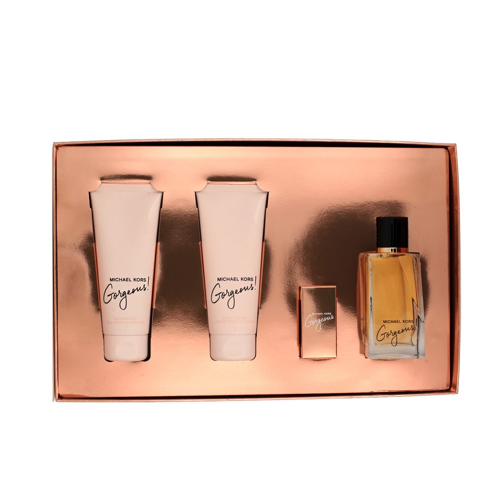 Michael Kors Gorgeous! EDP 100 ml + EDP mini 5 ml + SG 100 ml + BL 100 ml slika 2