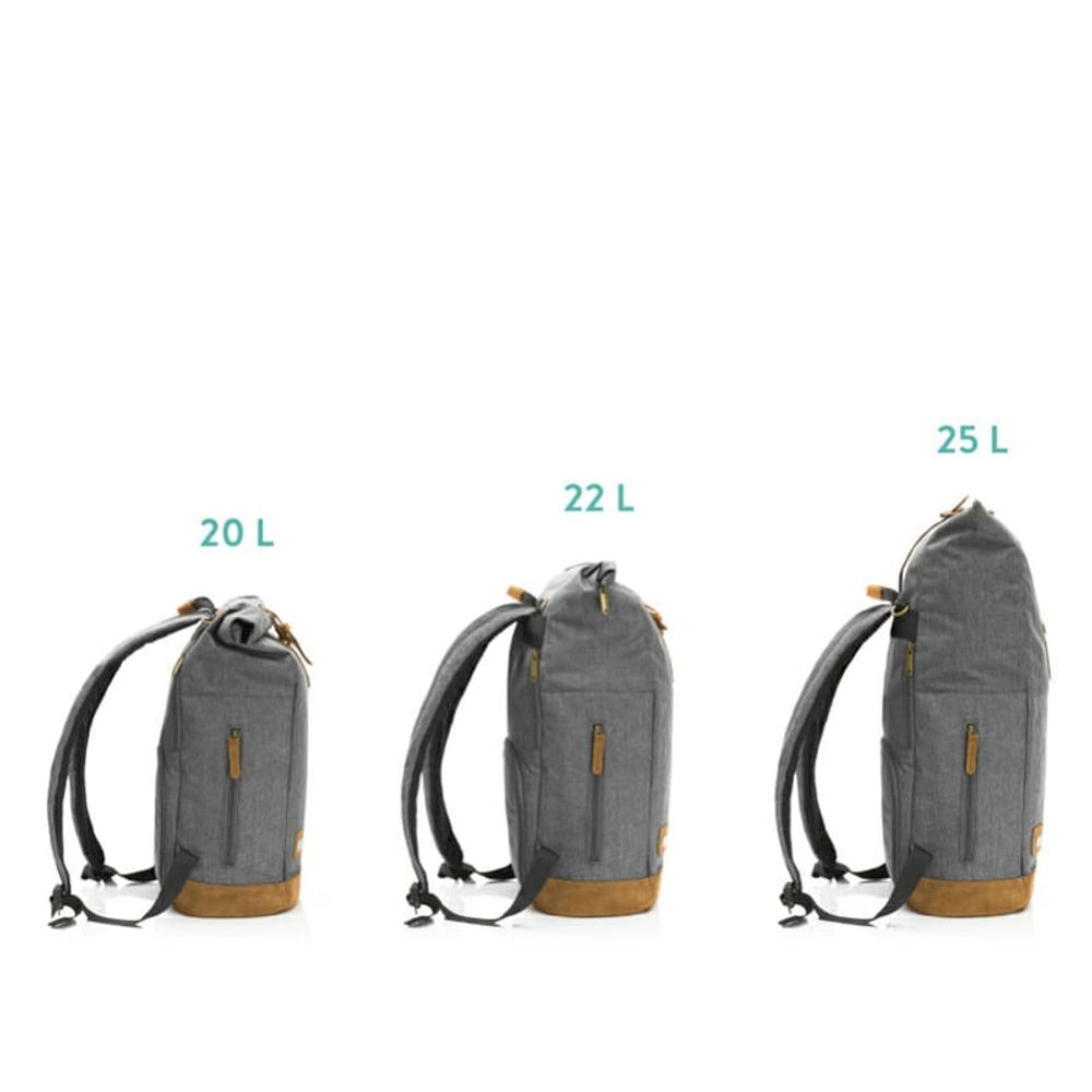 Fillikid Torba/Ruksak za pelene Berlin Rolltop, Sivi slika 7
