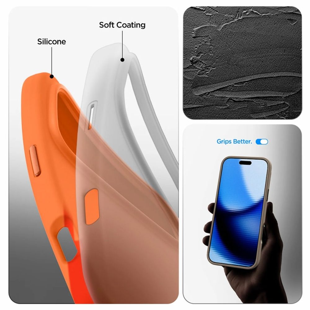Spigen silikonska futrola s MagSafeom za Apple iPhone 17 Pro Cosmic Orange ACS11379 slika 3