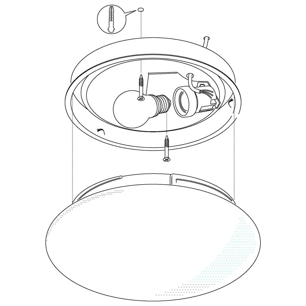 Eglo Ella Plafonjera Ø280 mm - Staklo Opal slika 5