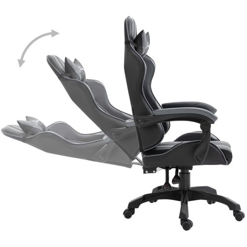 Igraća stolica od umjetne kože siva slika 18