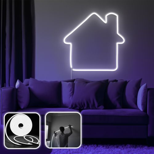 Opviq dekorativna zidna led svjetiljka, Home - Medium - White slika 2