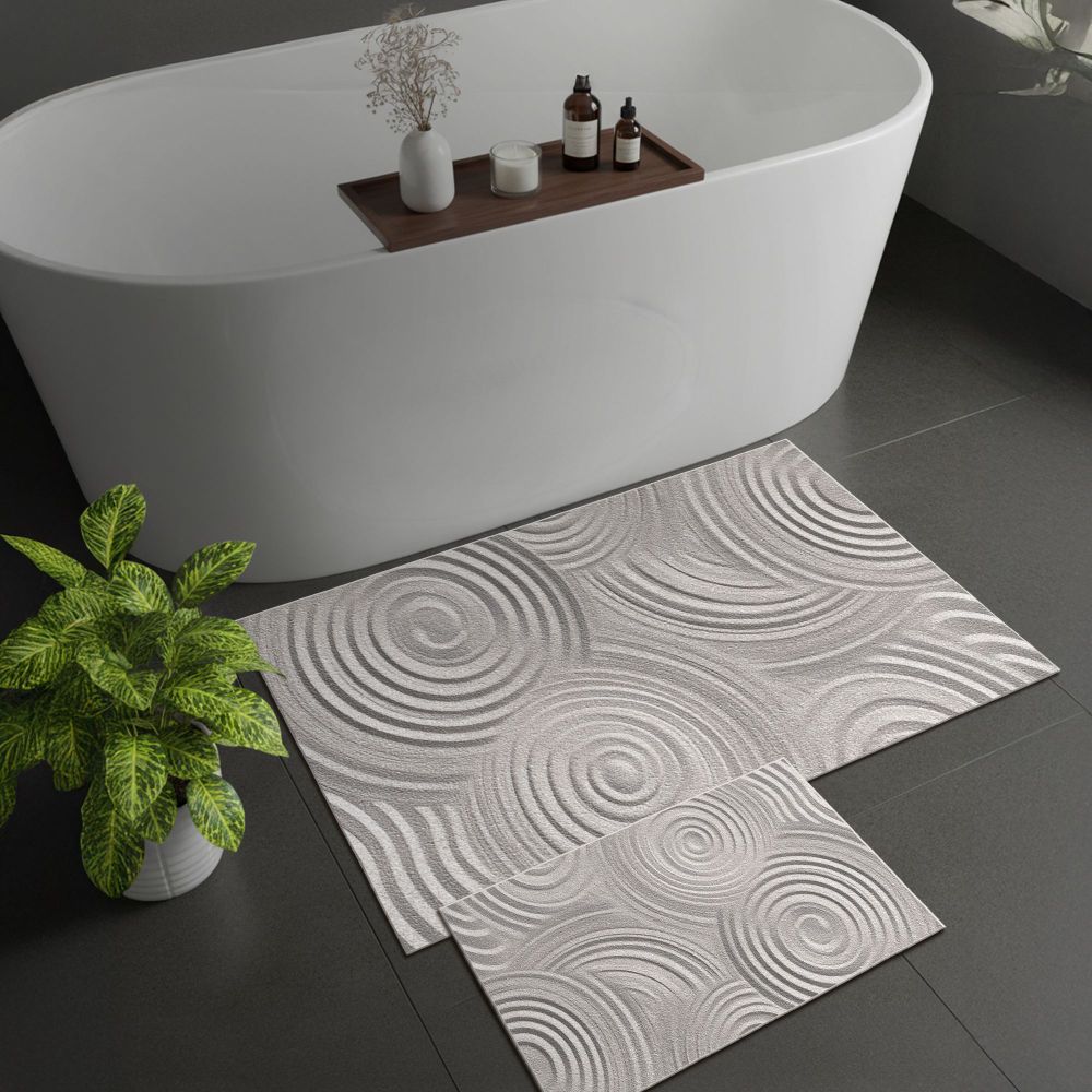 Set prostirki za kupatilo Asr35, boja: Siva (2 komada) slika 2