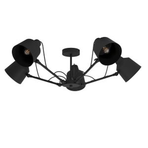 Eglo stropna lampa 'BASURTU' - crna čelik, E27