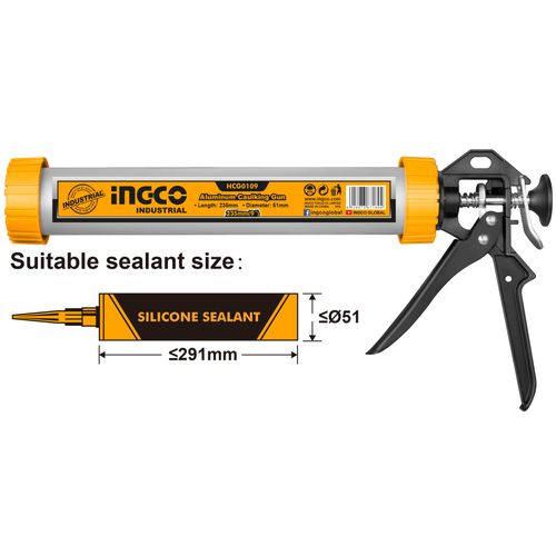 INGCO Aluminijumski pištolj za silikon HCG0112 slika 1