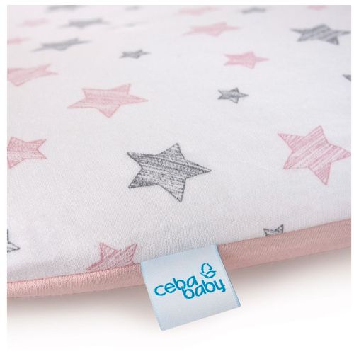 Ceba Baby navlaka za podlogu za previjanje mekano(75x72) 2 kom Grey Stars Light grey + Pink Stars Pink slika 2