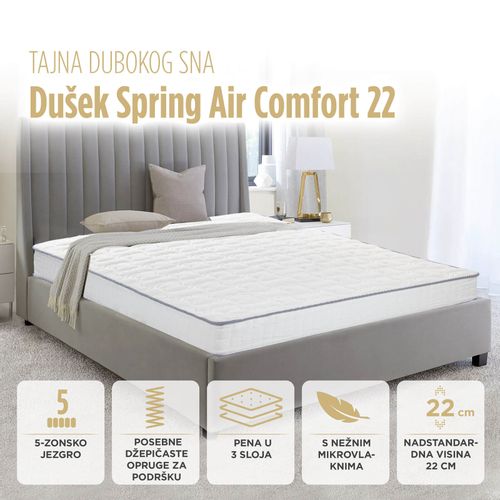 Dušek sa džepičastim oprugama Vitapur Comfort Spring Air 22 white 90x190 cm slika 3