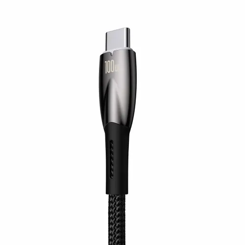 BASEUS kabel USB A do Type-C Power Delivery 100W Glimmer Series CADH000501 2m crni slika 4