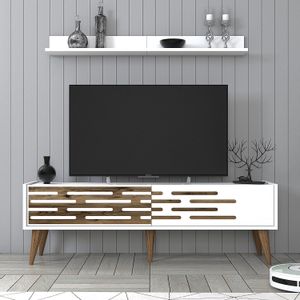 Valensiya 140 - White White TV Unit