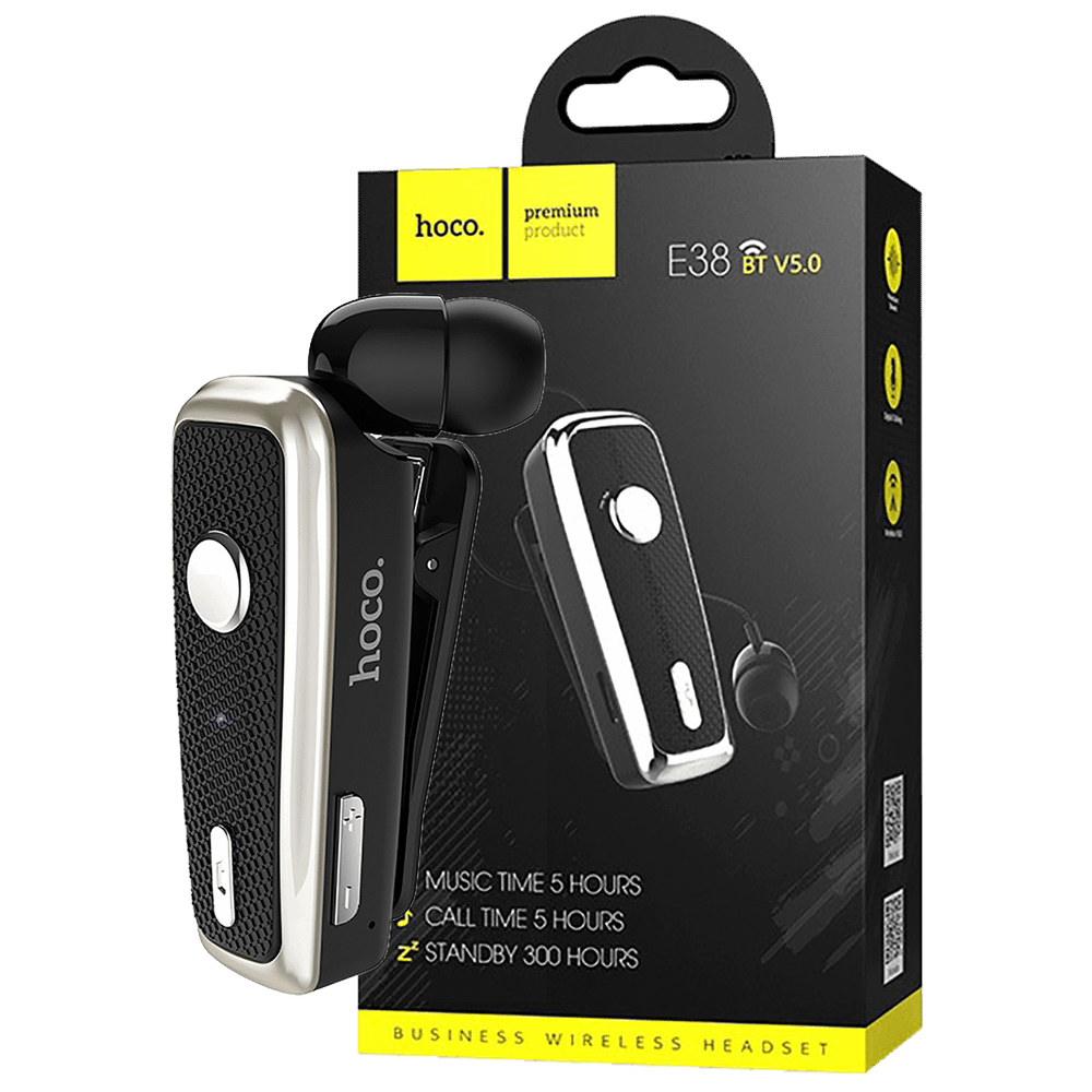 hoco. Slušalica bežična sa mikrofonom, Bluetooth, 90 mAh, 5 h - E38 Business Black slika 1