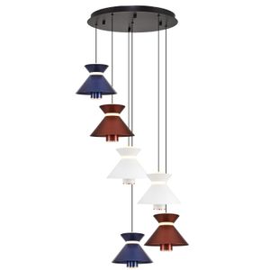 Luster 2803-6A-28 – boje: smeđa, crvena, plava