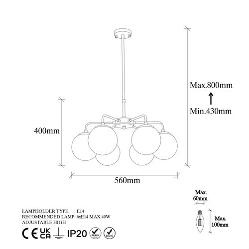 Opviq Luster, 942FLG1353 slika 5