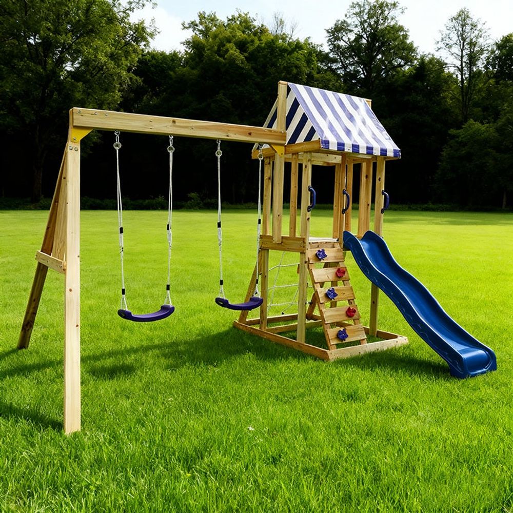 Kinder Home Drveno dječije igralište 4U1, 308×318×244cm slika 7