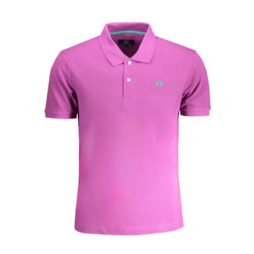 LA MARTINA PURPLE MEN'S SHORT SLEEVED POLO SHIRT slika 1