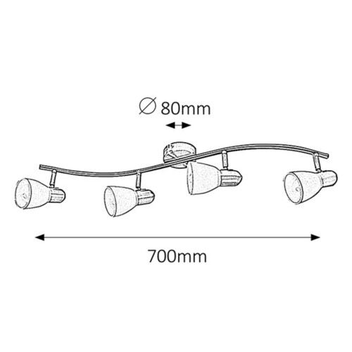 Rabalux Soma spot E14 4x40W bronza opal Spot rasveta slika 3