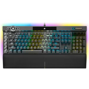 Corsair tipkovnica mehanička K100 RGB Backlit RGB LED, CORSAIR OPX, Black, Black PBT Key