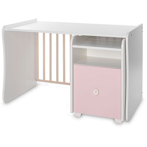 LORELLI TREND PLUS Modularni krevetić 4in1 s Mehanizmom Ljuljanja White/Orchid Pink  slika 7