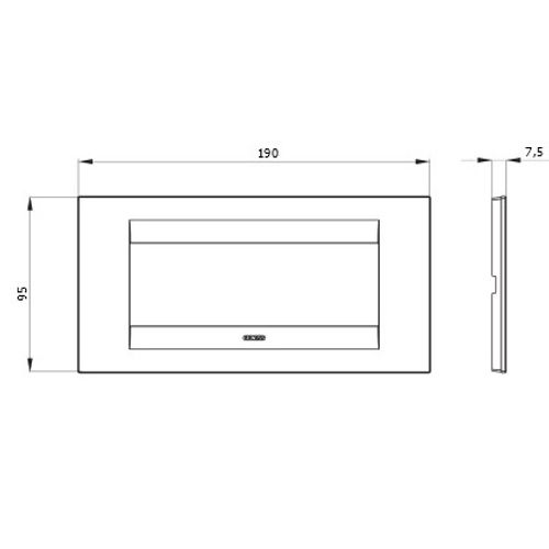 GEWISS GW16406TB Chorus, GEO dekorativna maska 6M, bela slika 2