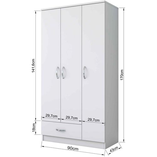 BA102 - 1867 White Wardrobe slika 11