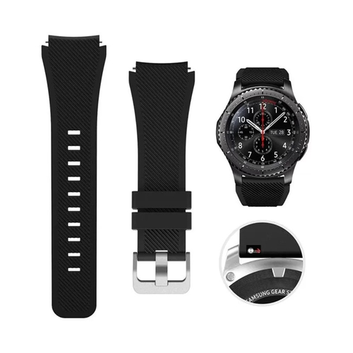 Narukvica trendy za smart watch Samsung 3 22mm crna slika 1