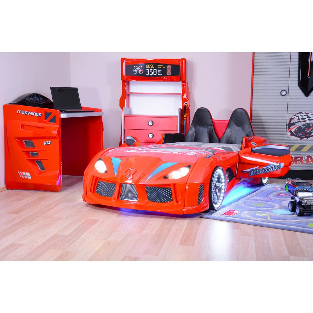 Mnv3 - Crveni Višenamjenski Krevet za Automobil slika 4