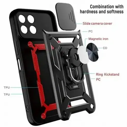 Techsuit – serija CamShield zaštitna maskica za Honor X8 b – crna slika 4