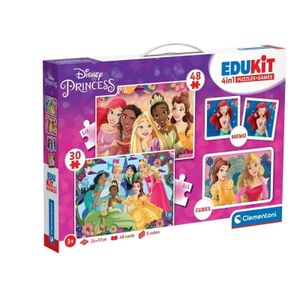 Clementoni CL18297 EDUKIT 4U1 Puzzle + Igre Princess