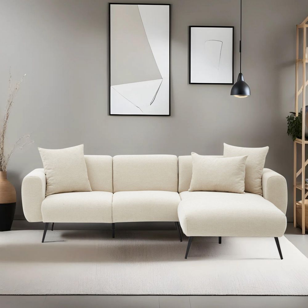 Krevetna Sofa - Desni Kutak u Krem Boji slika 2