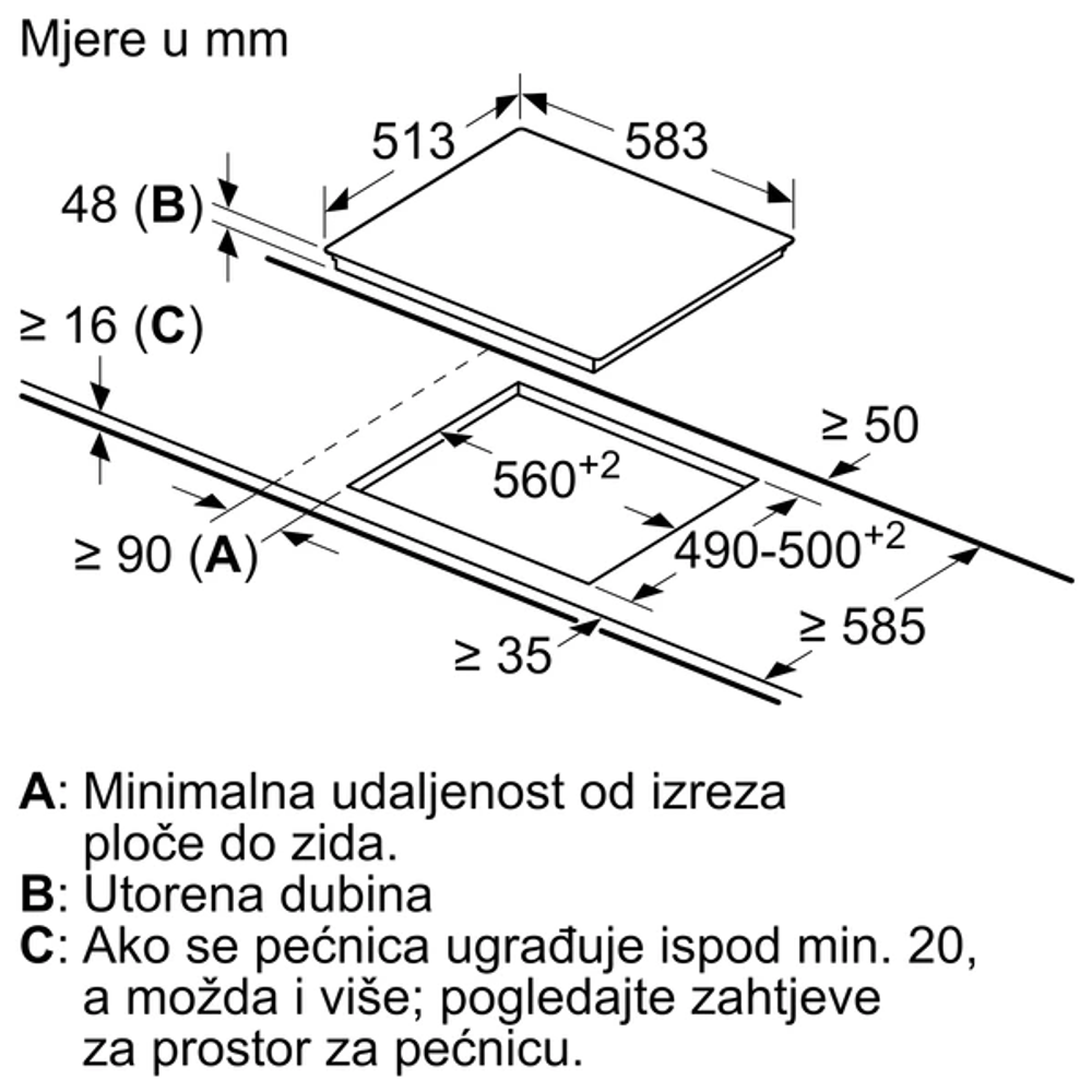 BOSCH Ugradbena ploča PKE645BB2E / 60 cm slika 4