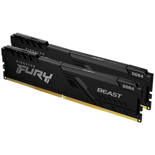 KINGSTON DIMM DDR4 64GB (2x32GB kit) 3200MT/s KF432C16BBK2/64 Fury Beast Black slika 1